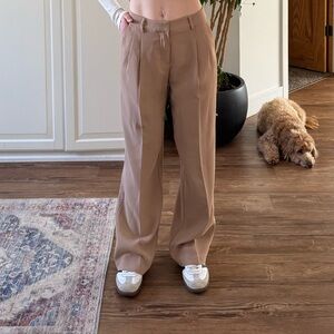 Gentle Fawn Wide-Leg Trousers in Taupe